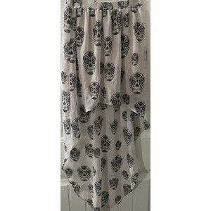 Skull Print Women’s Skirt Size 2 High Low Fairy Whimsi Goth